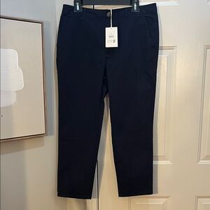 Classic Navy slim straight Chino Pants - Comfortable Stretch Fit